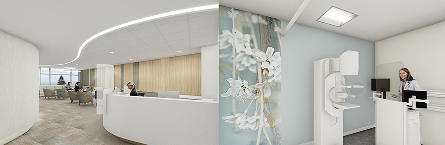 Rendering of the breast center's new location