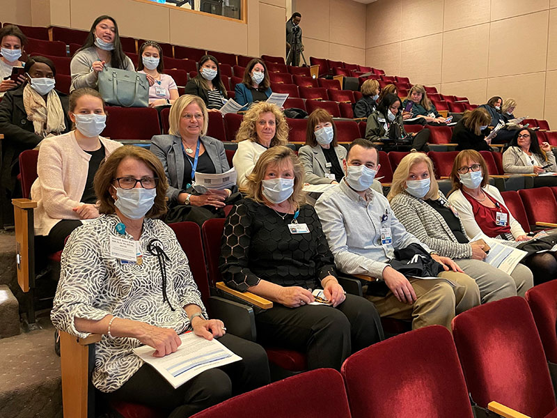 BWFH nurses pose for a photo during the Estrellita & Yousuf Karsh Nursing Scholars Day at BWH.