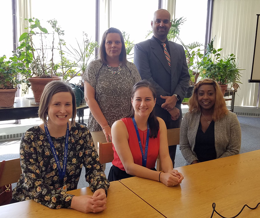 BWFH staff at West Roxbury High School Career Panel