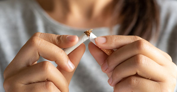 image of woman quitting tobacco
