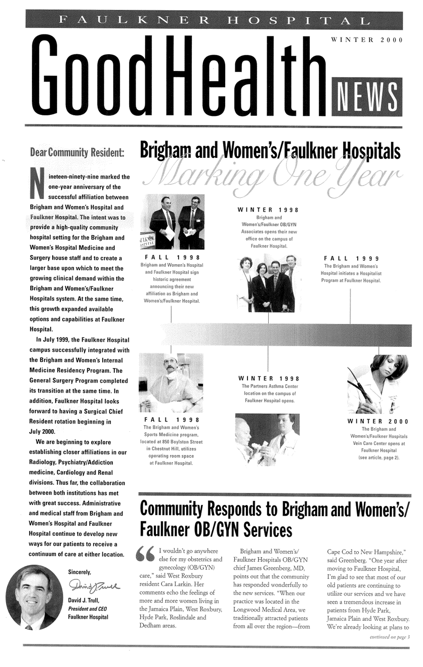 An old edition of Faulkner Good Health newsletter