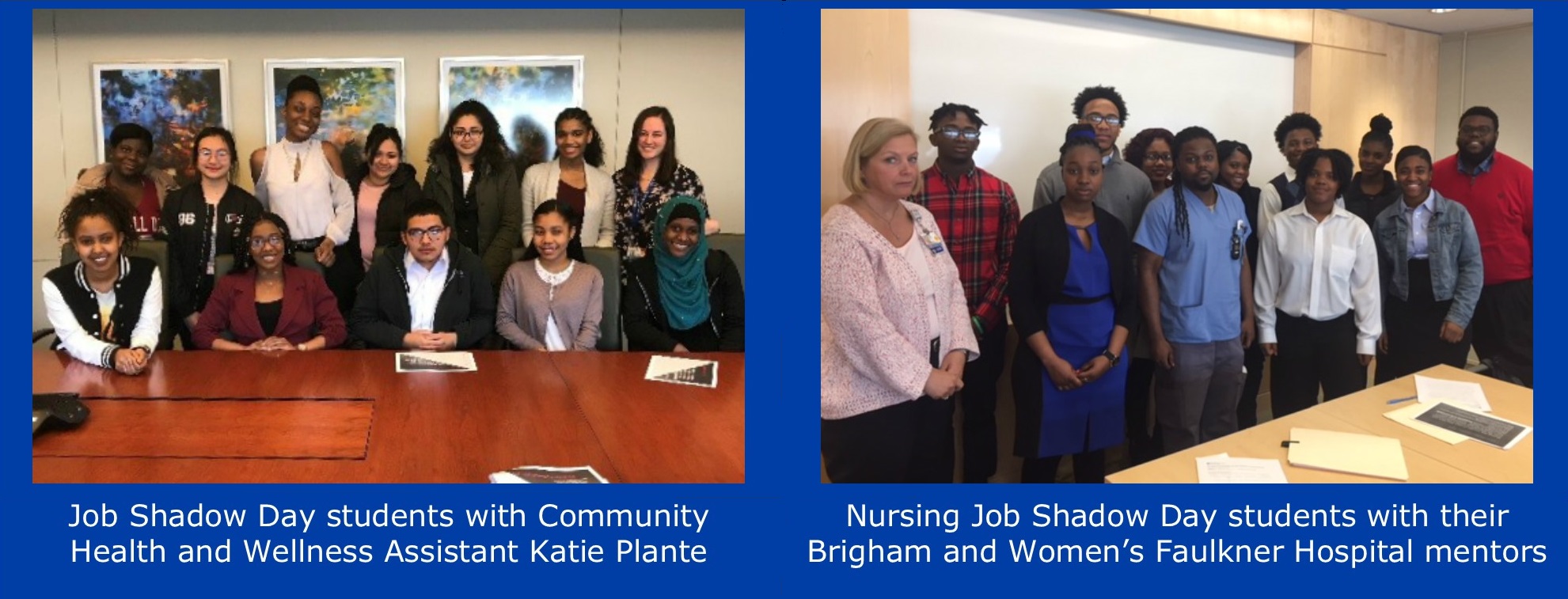 Job Shadow Day group photos