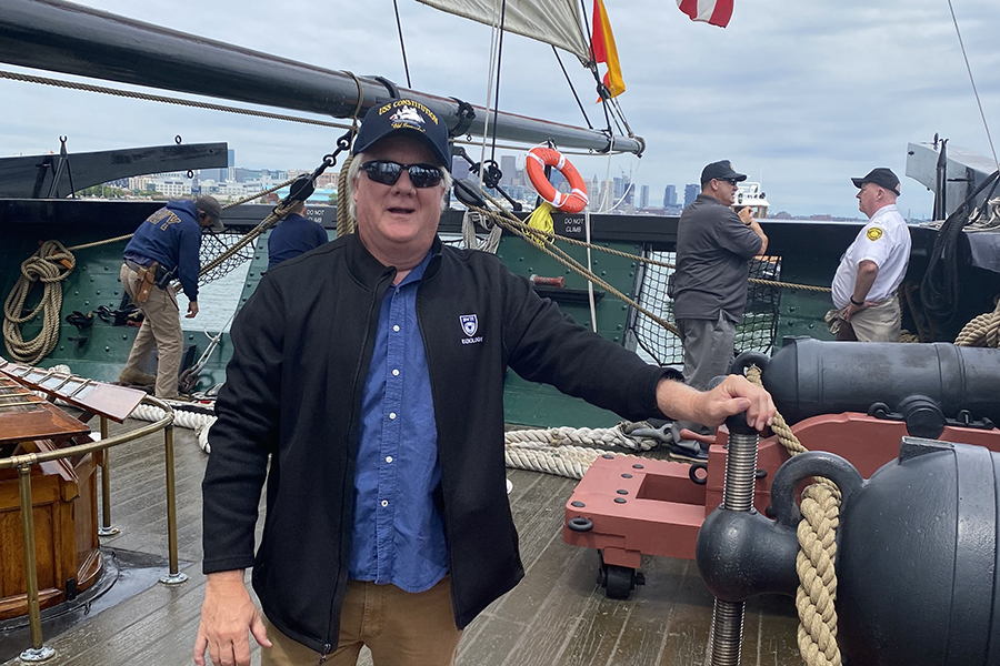 Richard Schofield on USS Constitution