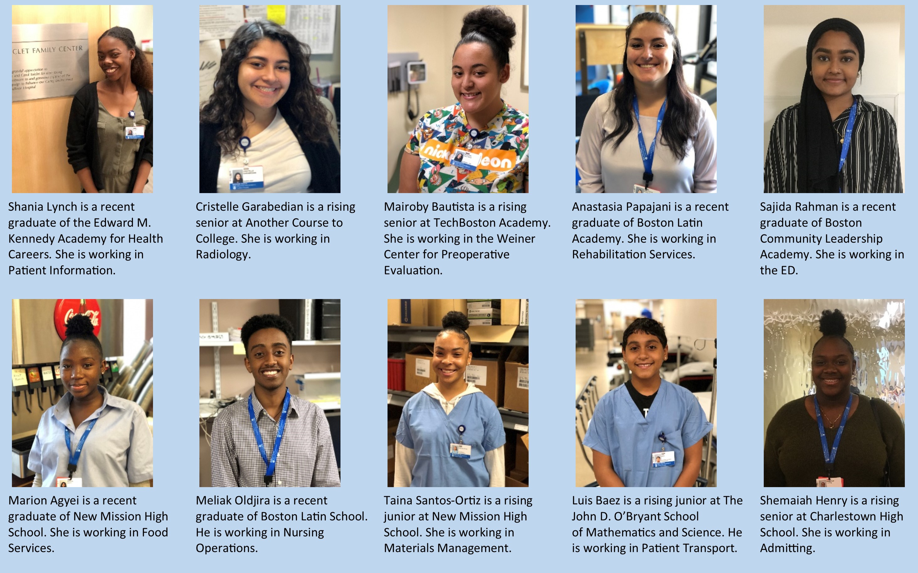 2019 Summer Jobs Program Participants